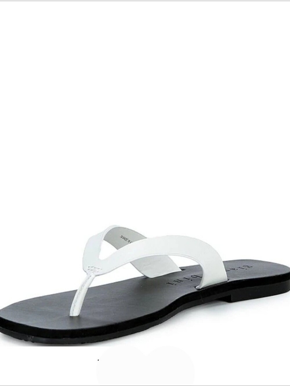 Gianni Bini Thong Sandals 10 White Leather Steffan Casual Effortless New $50 - Picture 4 of 15